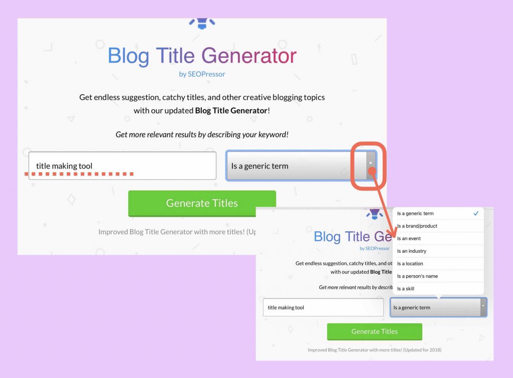 ブログタイトル作成ツール「Blog Title Generator」使い方説明1