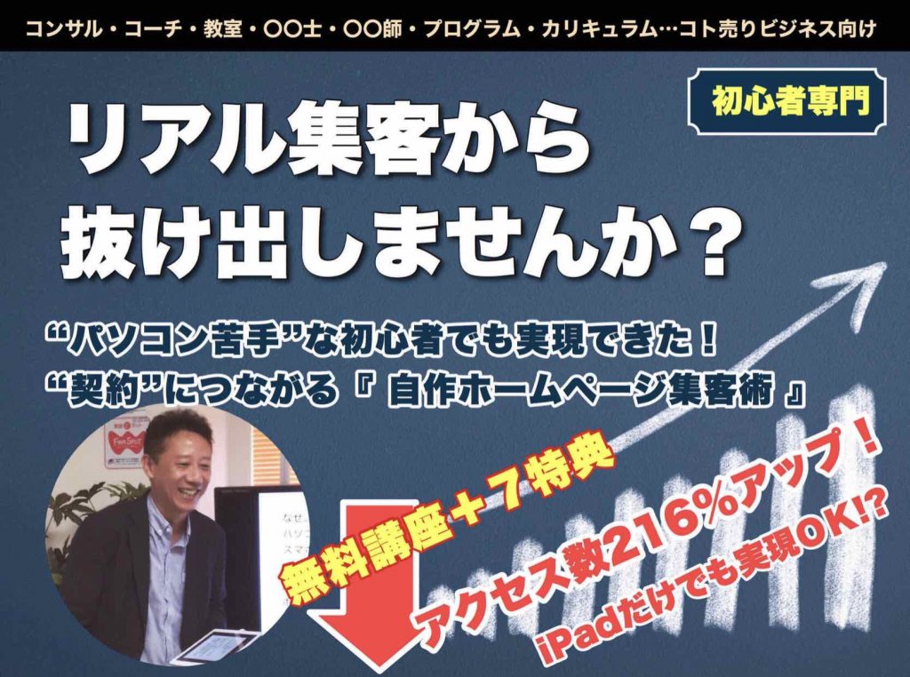 ワードプレス自作ホームページ例(コンサル業等)