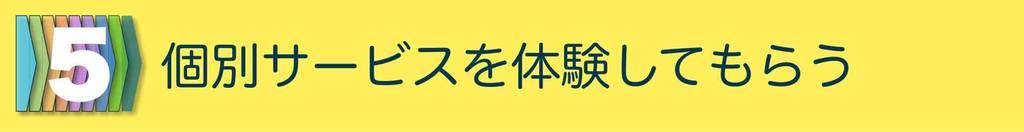 販売プロセス５:個別サービスを体験してもらう