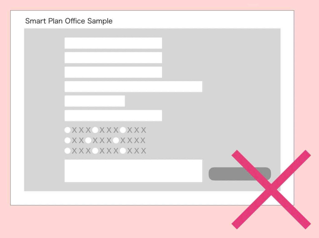 入力フォームにヒックの法則が適用されていない具体例