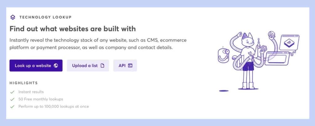 Chrome拡張機能「Wappalyzer」の公式サイト